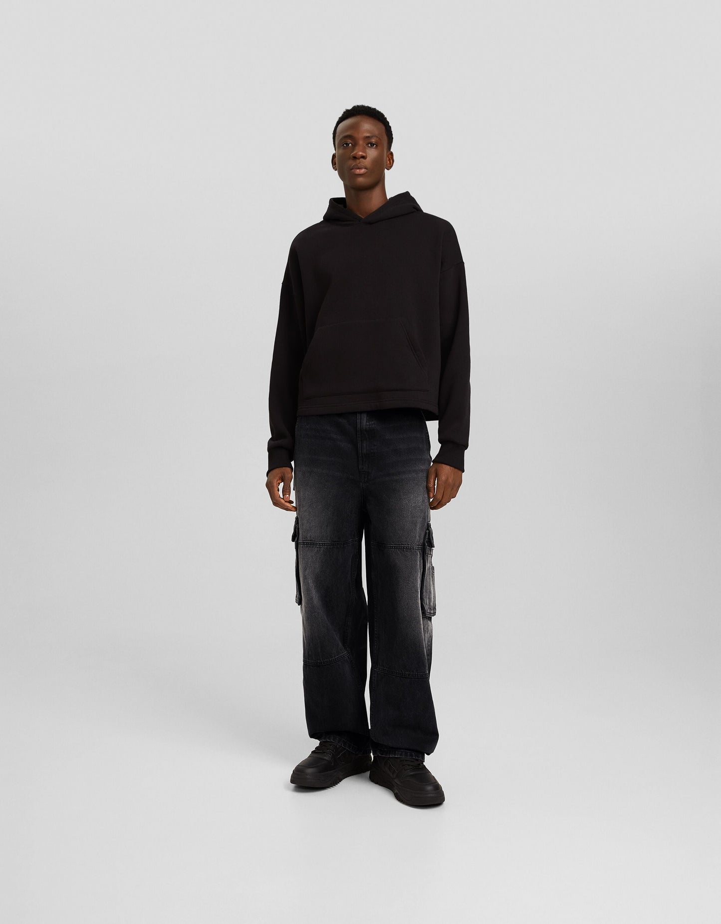 Black Skater Cargo Jeans