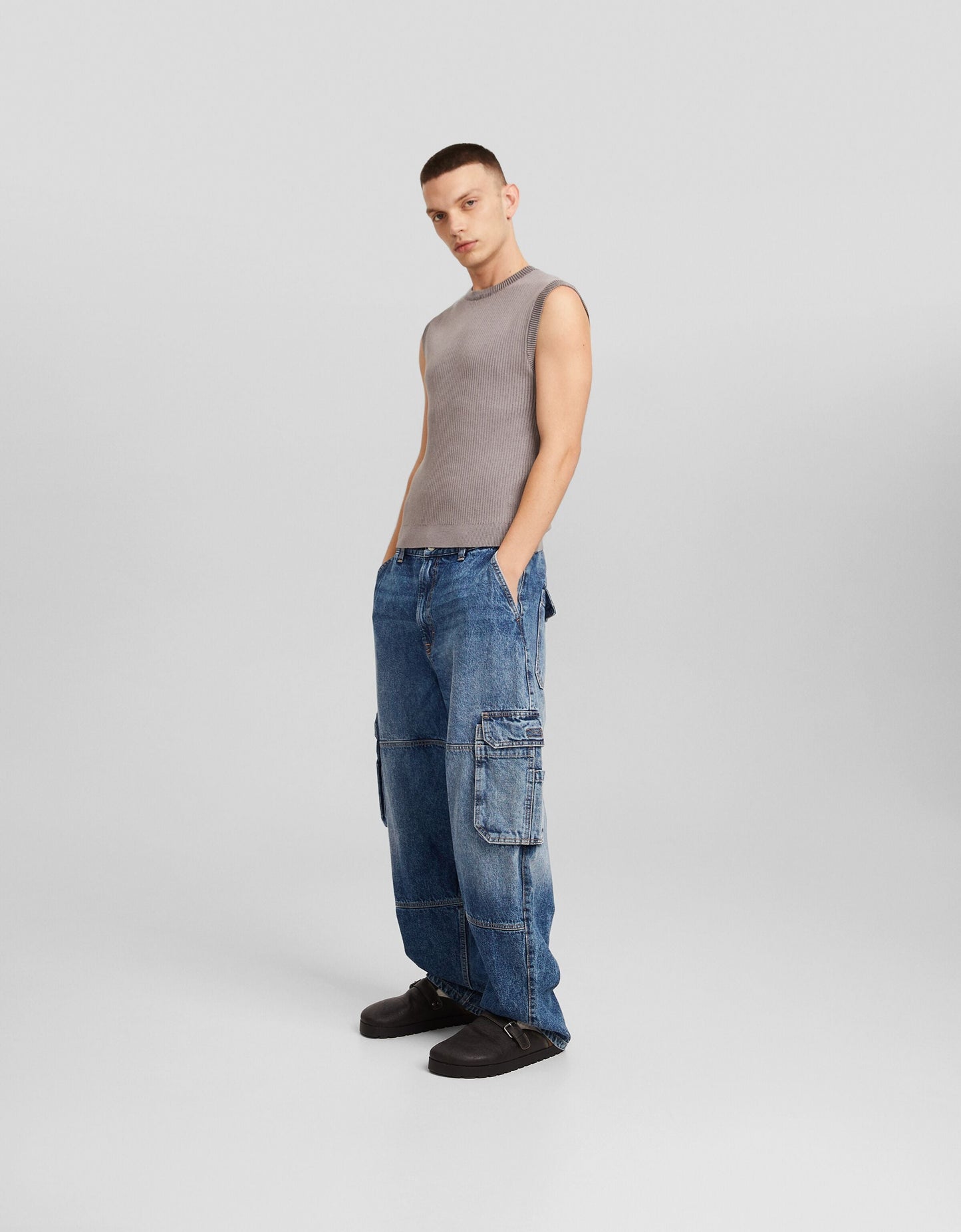 Blue Skater Cargo Jeans