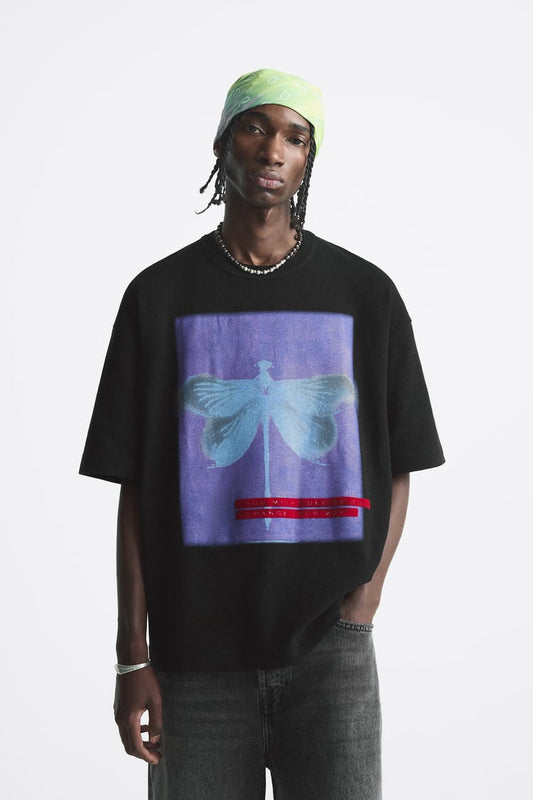 Trippy Butterfly Oversized T-Shirt