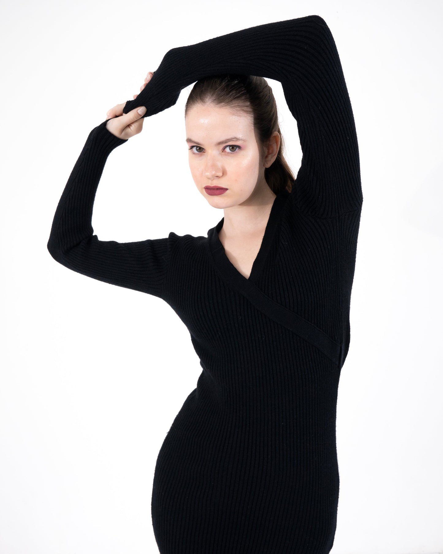 Midnight Elegance Knit Dress