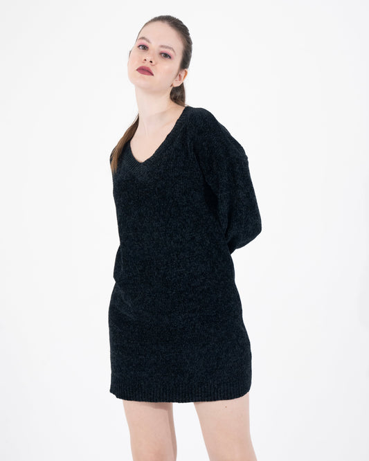 Infinite Noir Relaxed Fit Knit Dress