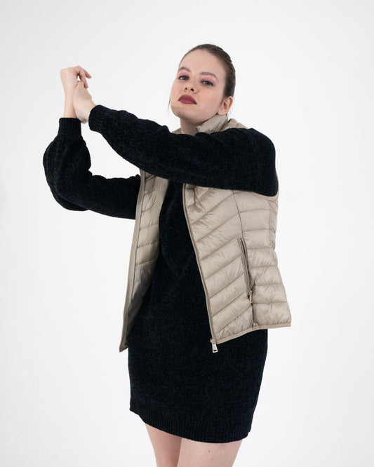 Champagne Frost Puffer Jacket