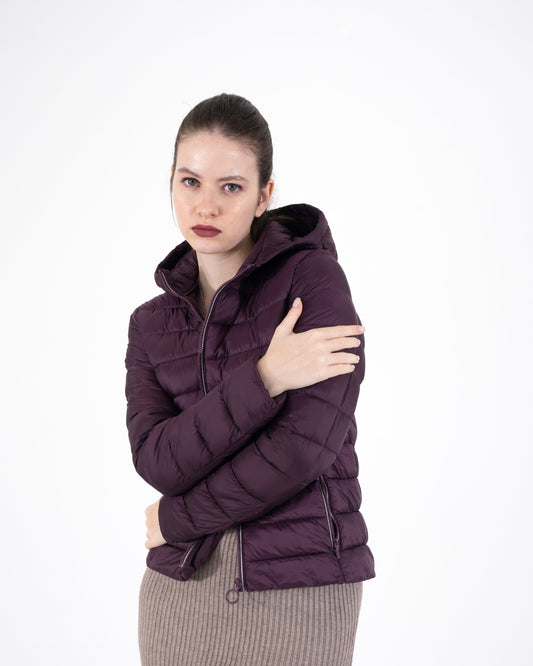 Royal Plum Quilted Puffer Jacket