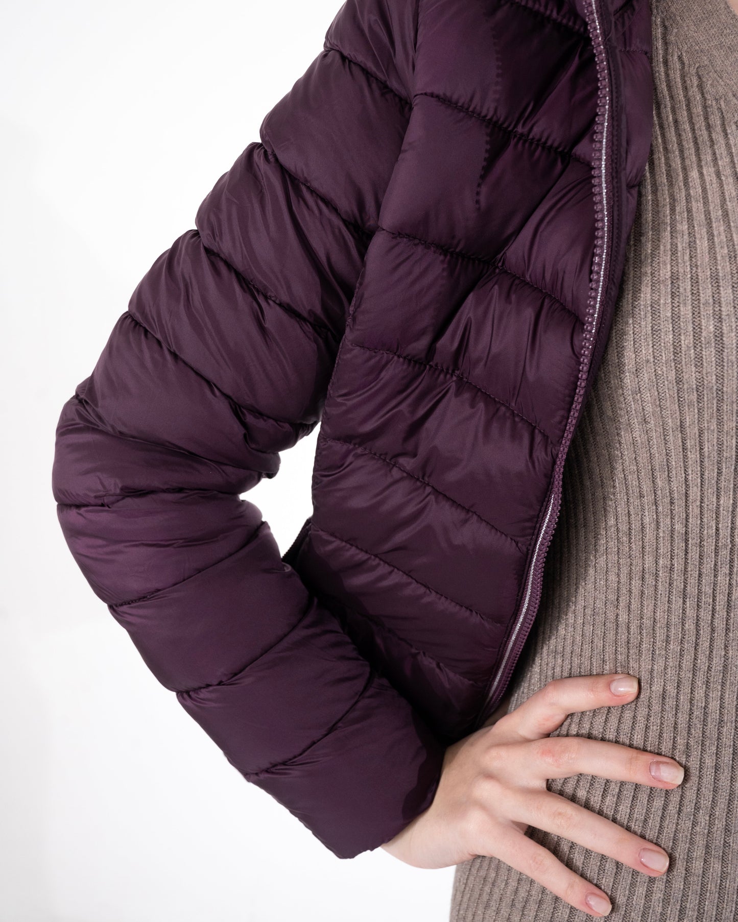 Royal Plum Quilted Puffer Jacket