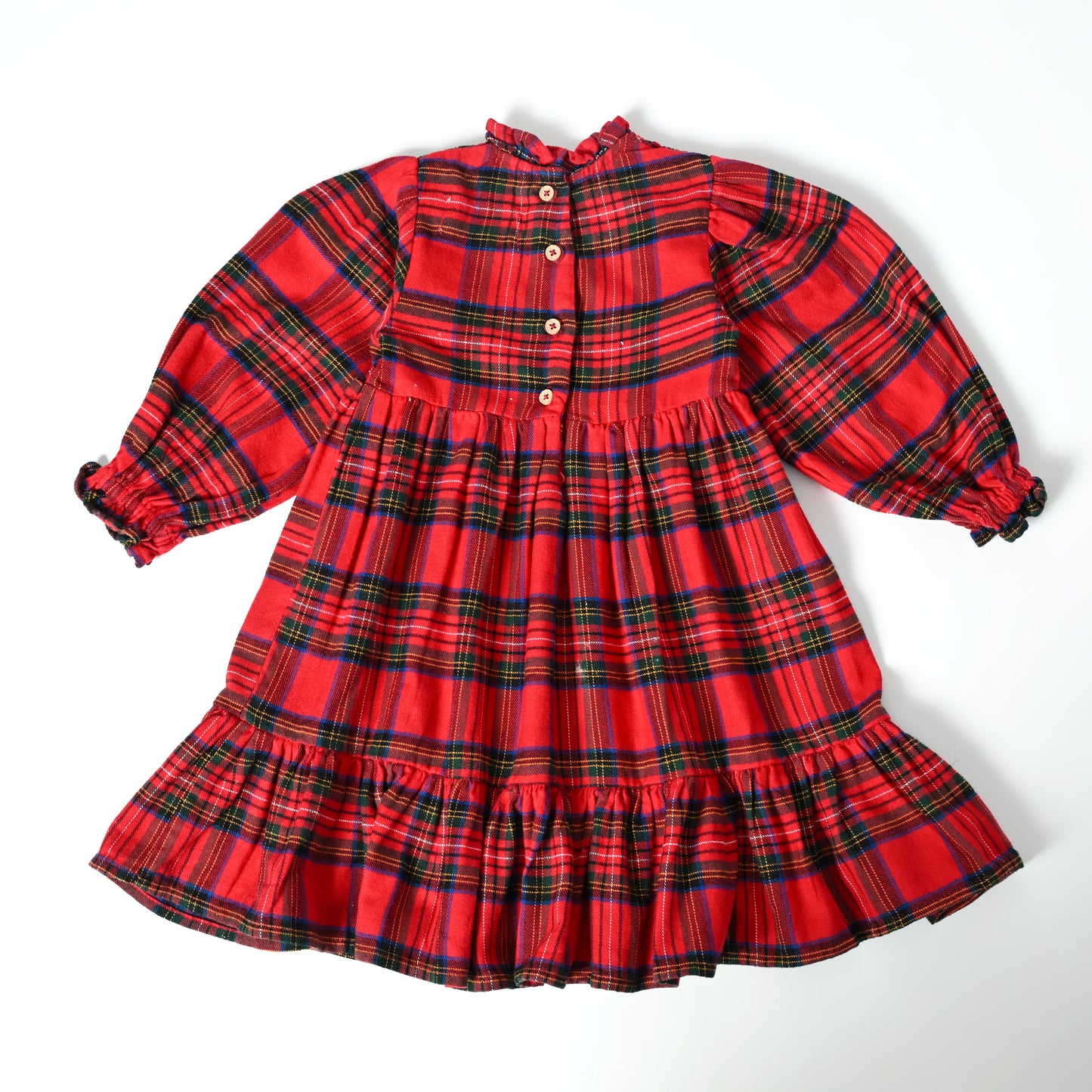 RED LUREX CHECK DRESS