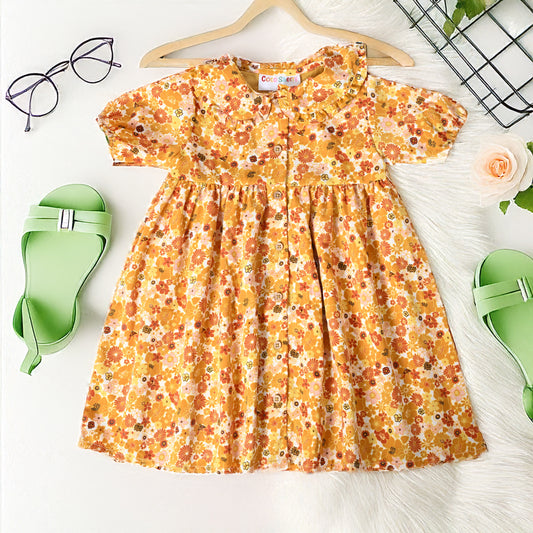 YELLOW BUTTERFLY DRESS