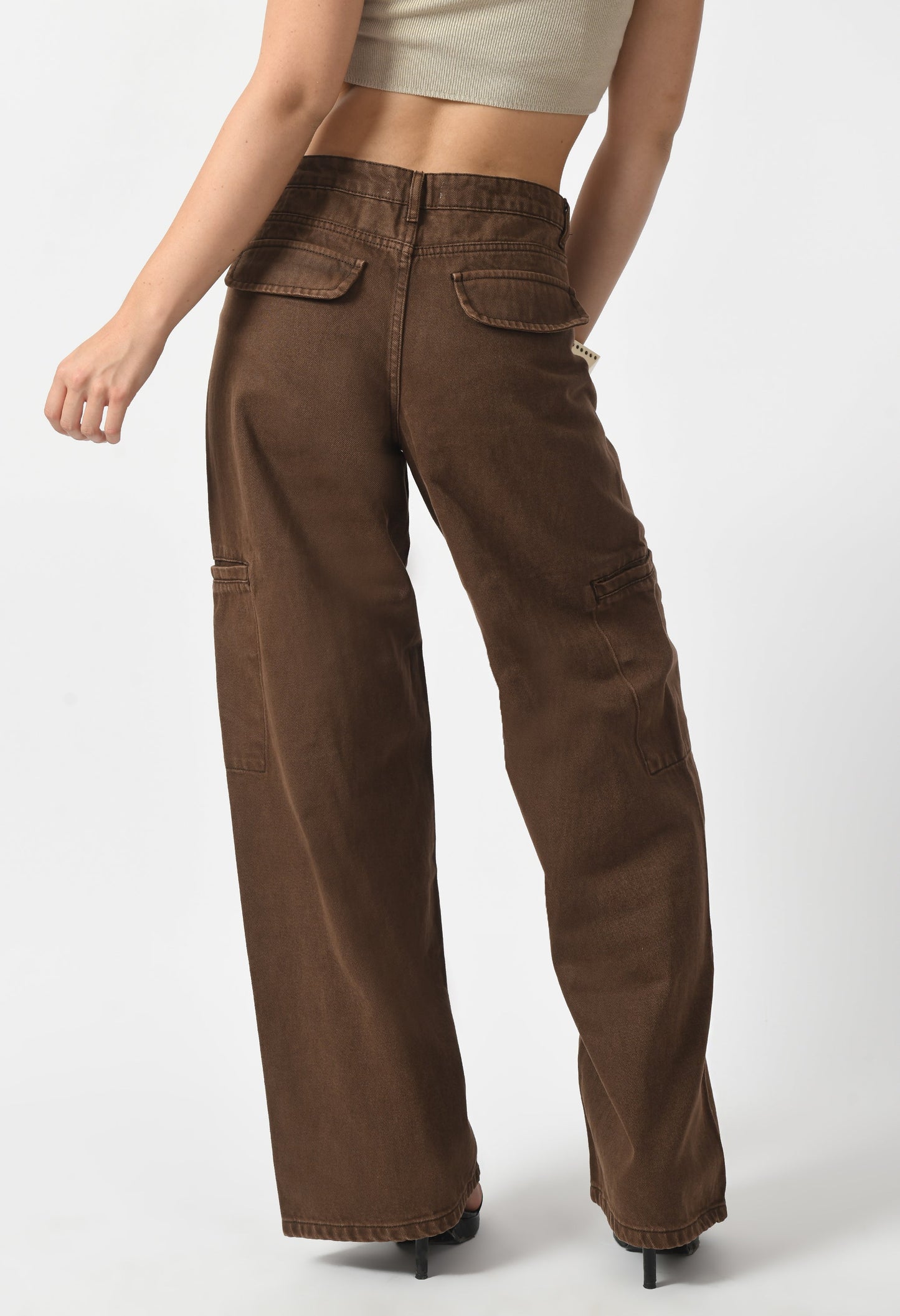 Brown Extra Wide Cargo Pants