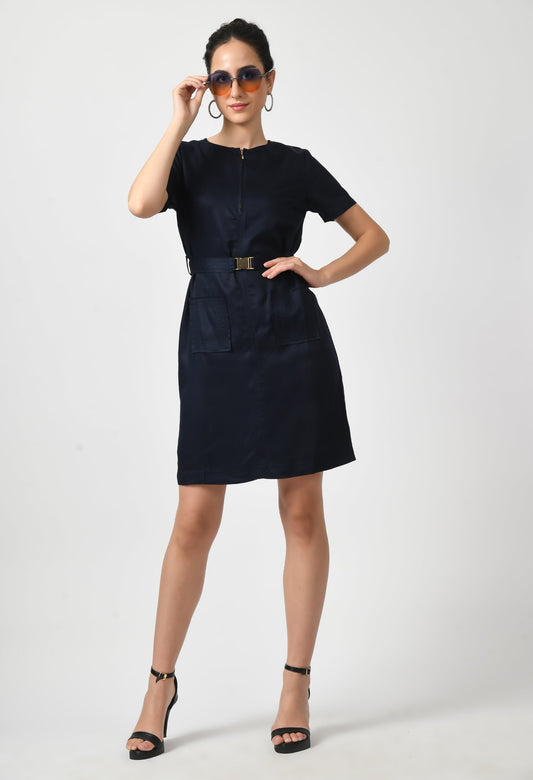 Midnight Muse Navy Blue Dress