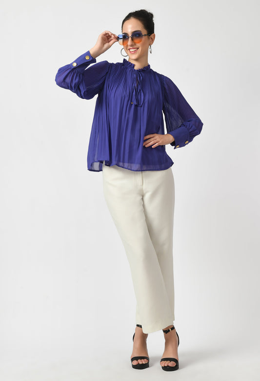 Azure Ease Relaxed Blue Shirt