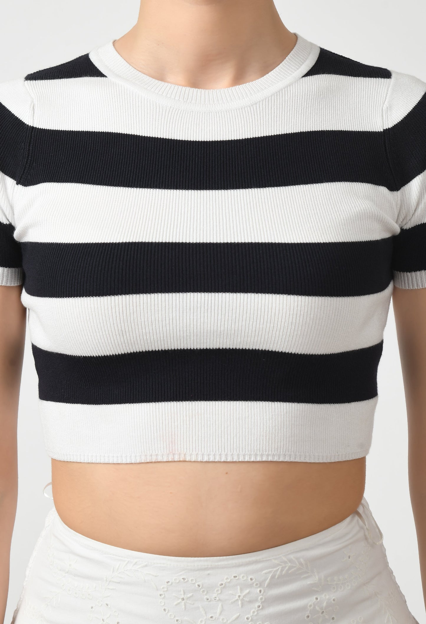 Monochrome Horizon Striped Top