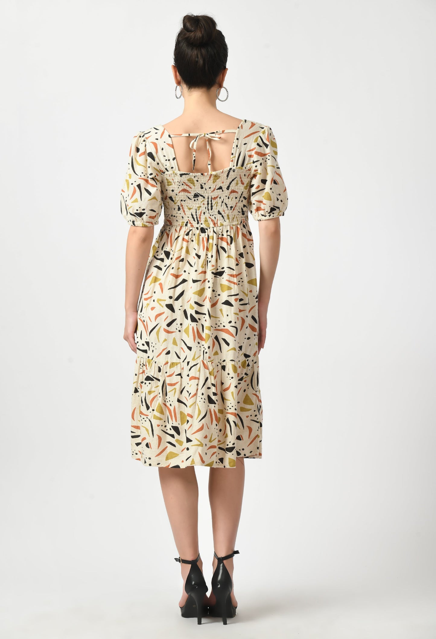 Ivory Bloom Printed Dress