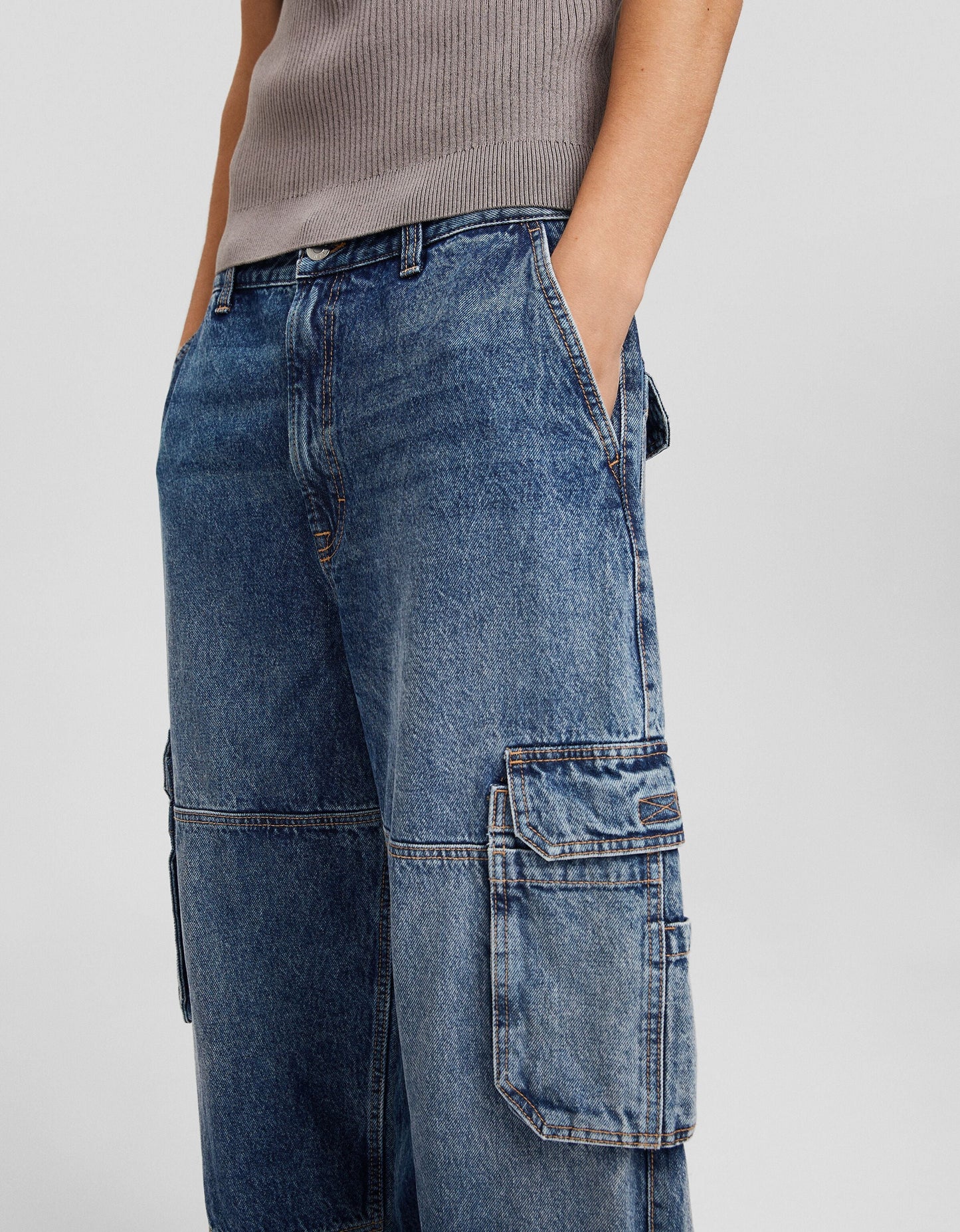 Blue Skater Cargo Jeans