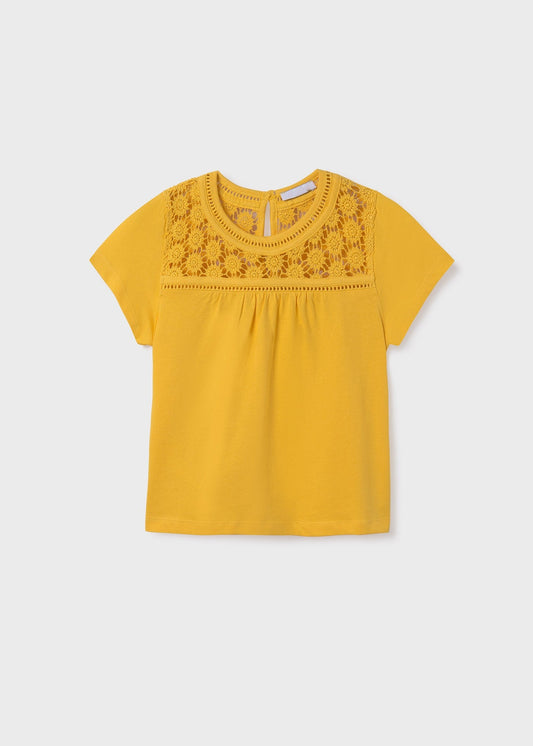 Yellow Crochet T-Shirt