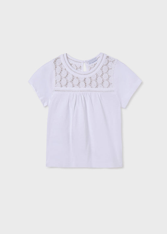 White Crochet T-Shirt