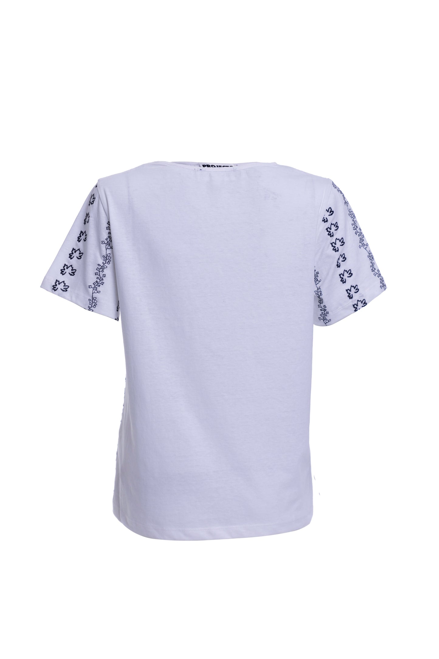 White Embroidery Tee